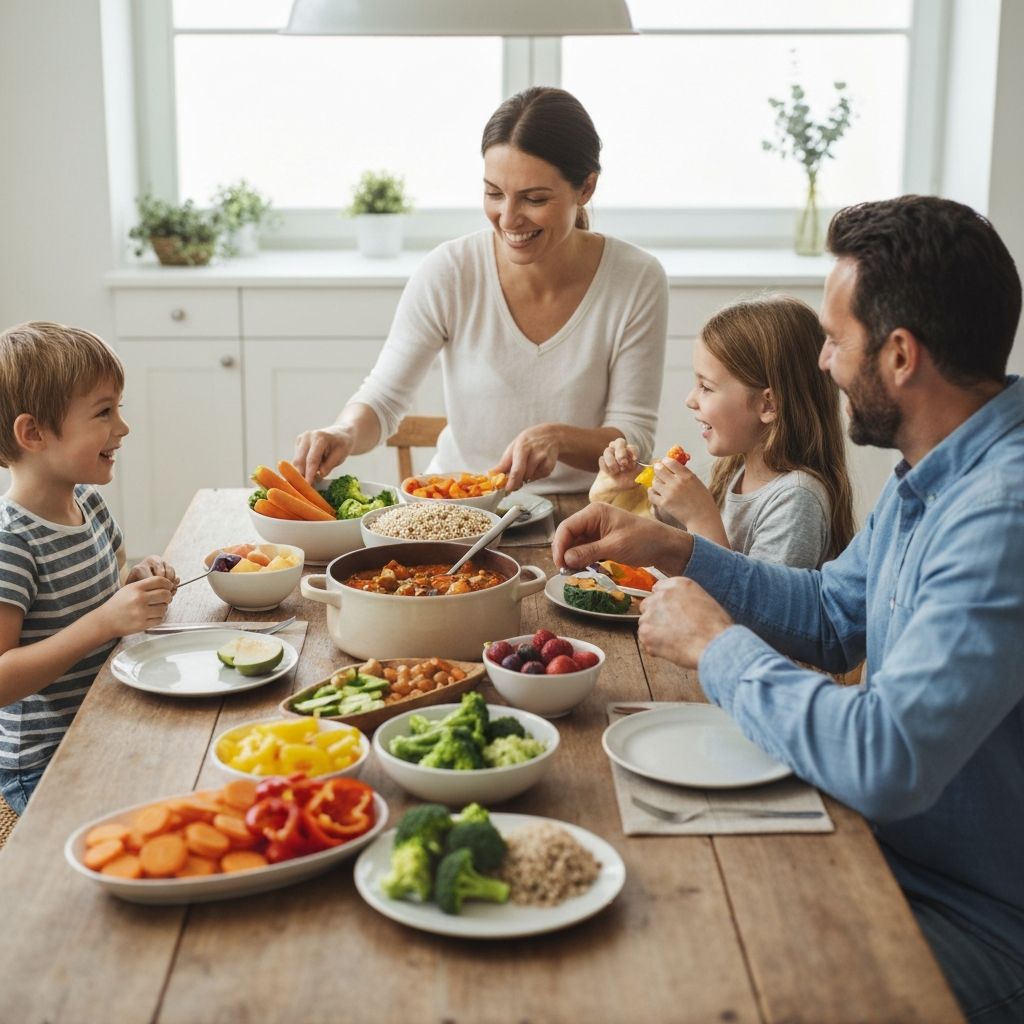 Gesunde Mittagessen für die Familie